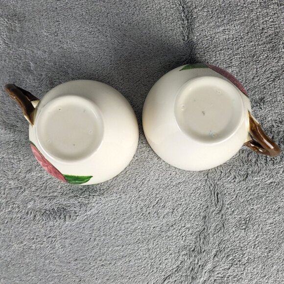 Metlox Poppytrail California Apple 2 Cup & Saucers & Sugar Bowl 1949 VTG MCM - Picture 12 of 16